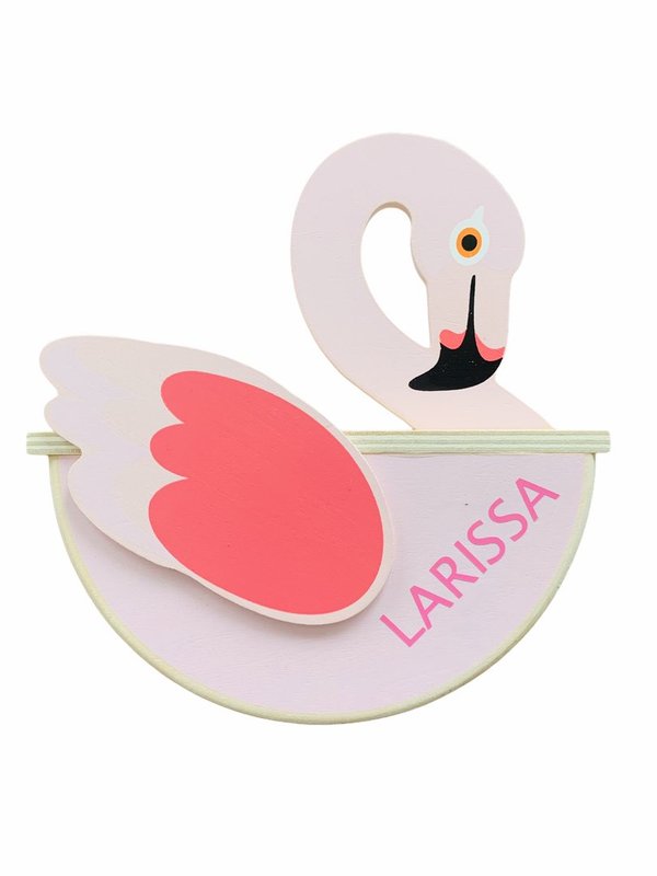 Spardose Flamingo - mit Namen personalisierbar
